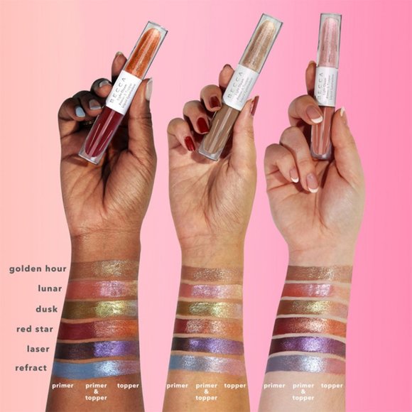 NEW BECCA | light gleam primer & topper liquid eyeshadow in color refract - Picture 5 of 11